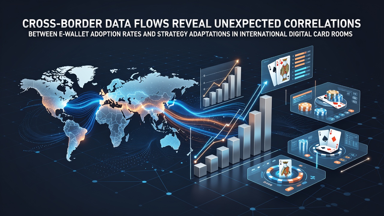 Visualization of cross-border data flows connecting e-wallet usage patterns with digital card room strategies across multiple regions