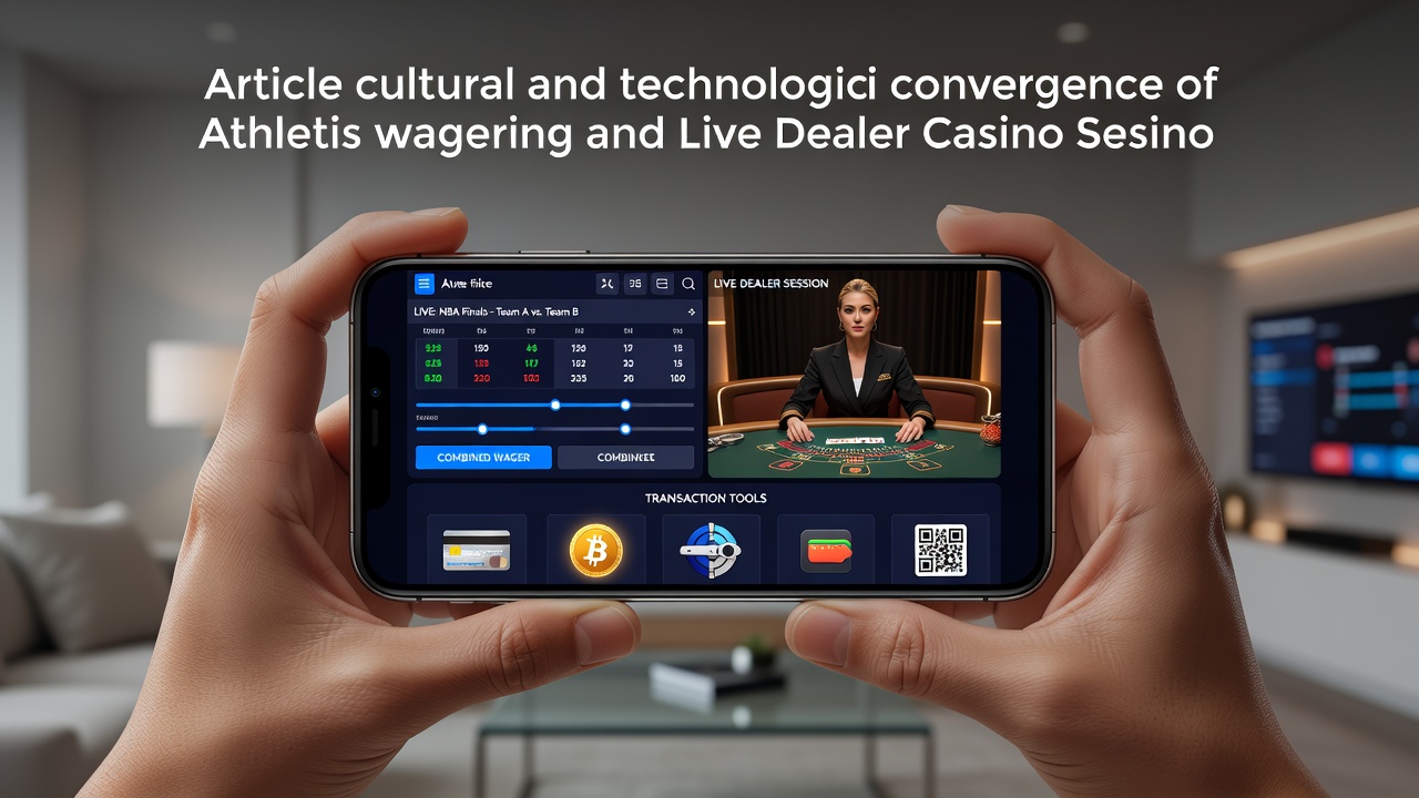Smartphone screen showing integrated sports betting odds next to a live dealer blackjack table with multiple payment icons displayed