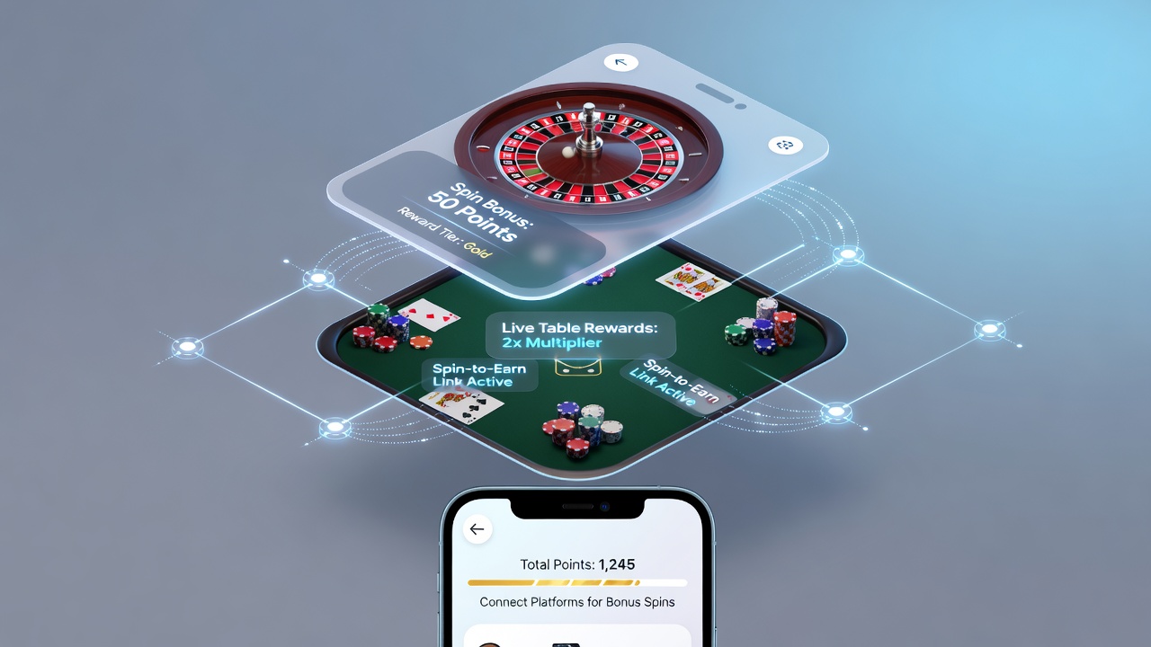 Close-up of mobile screen displaying reward progress between roulette and poker sections