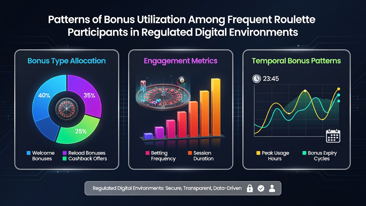 Roulette wheel and digital bonus interface in a regulated online casino setting
