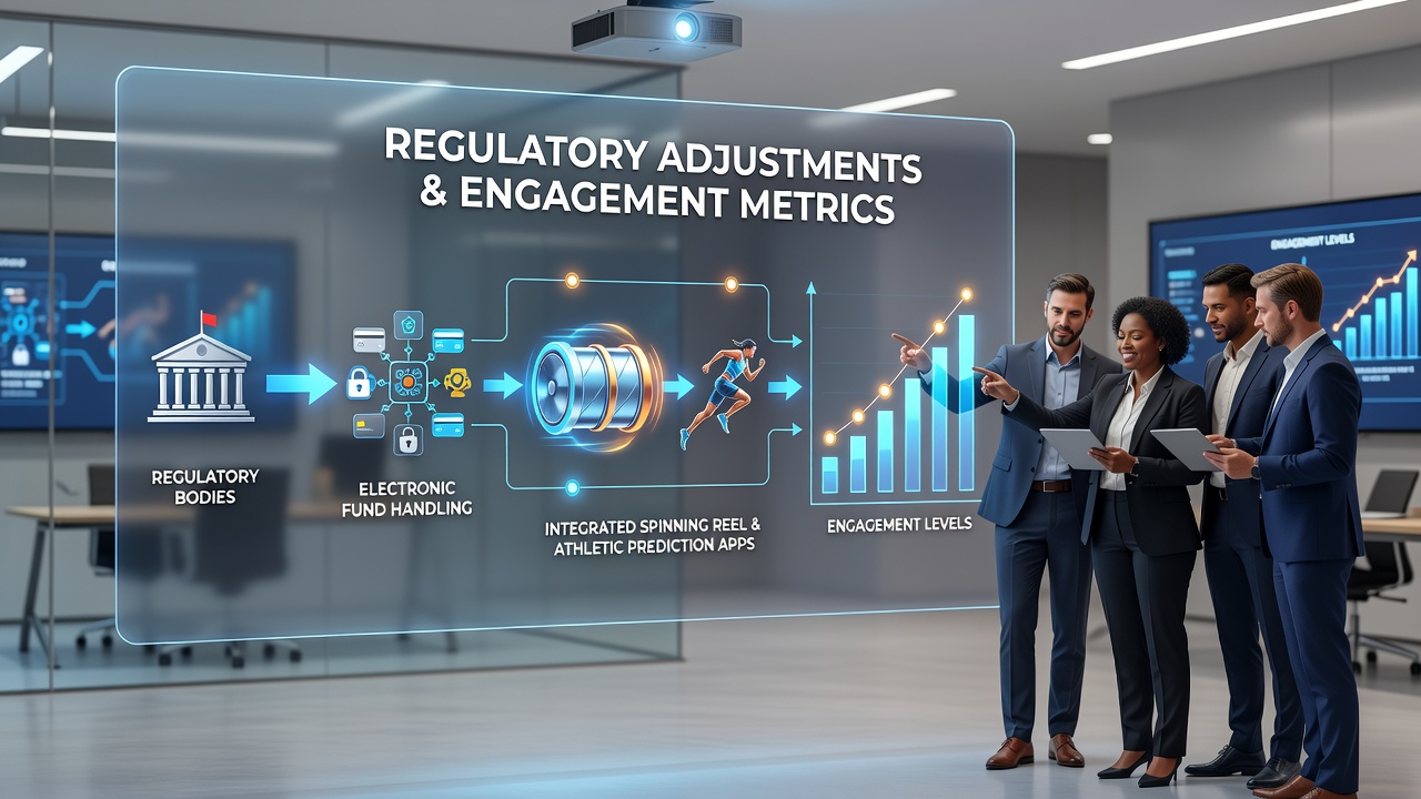 Visual representation of electronic fund transfers in gaming platforms showing regulatory compliance elements
